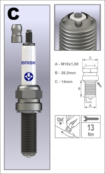 Zündkerze BRISK PREMIUM LGS - COR10LGS