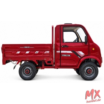 Elektro-Mini-LKW „Cargo Carrier Duo“ 45 km/h – 2 Sitze - Bordeaux-Rot