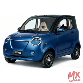 Kabinenroller Dora Li, 45 km/h, 100 km Reichweite, Lithium-Akku - blau/schwarz