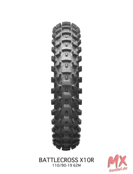 BATTLECROSS X10 REAR 100/90 -19 X10R 57M NHS TT