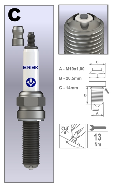 Zündkerze BRISK PREMIUM LGS - COR10LGS