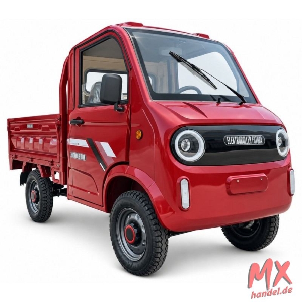 Elektro-Mini-LKW „Cargo Carrier Duo“ 45 km/h – 2 Sitze - Bordeaux-Rot