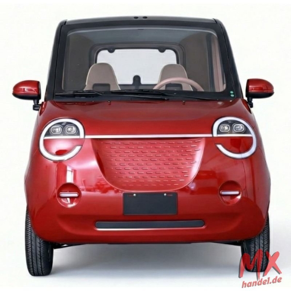 Kabinenroller Dora, 45 km/h, 100 km Reichweite, Blei-Gel-Akku - Bordeaux-Rot