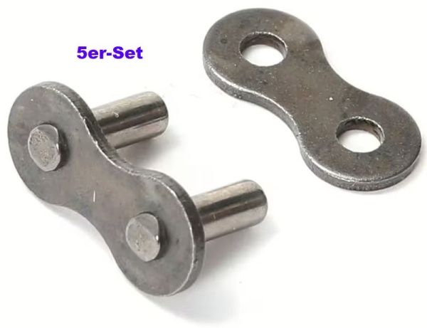 Kettenschloss RK-GB420MXZ - OUT stahl/grau  (Vollnietschloss) - 5er-Set