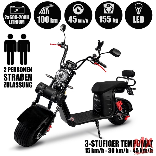 Rolektro, E-Cruiser 45 2x Lithium, Schwarz