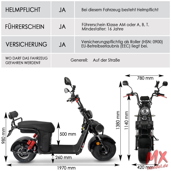Rolektro, E-Cruiser 45 2x Lithium, Schwarz
