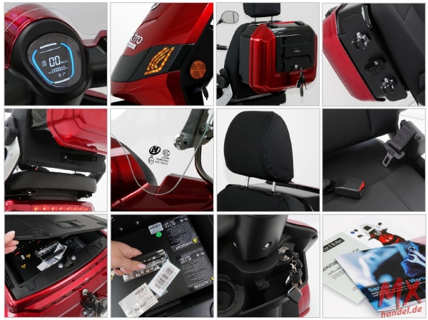 Rolektro E-Quad 25 V.3 Duo Premium, Lithium, Rot, 25 km/h