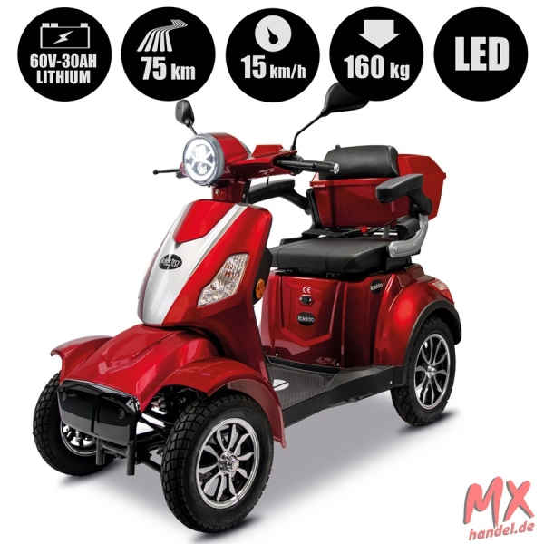 Rolektro E-Quad 15 V.3 Lithium, Rot